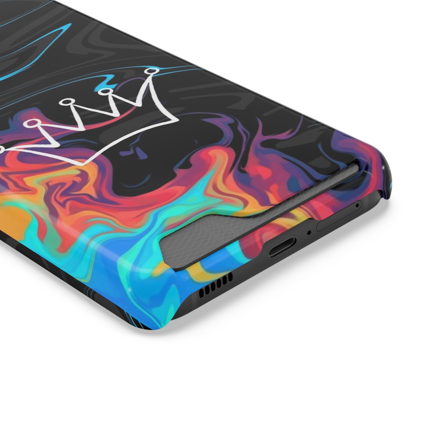 Phone Case Wallet with Crown Design - Elegant Accessory for Royalty Fans