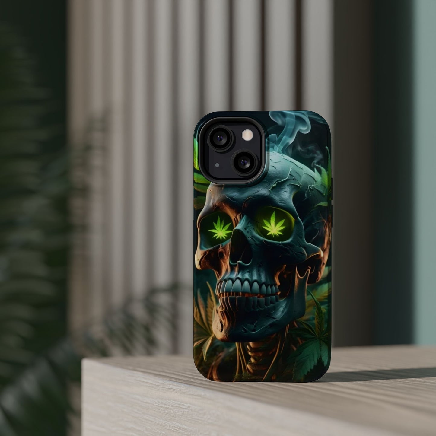 Phone Case - Skull & Cannabis Magnetic Tough Case for Cannabis Enthusiasts
