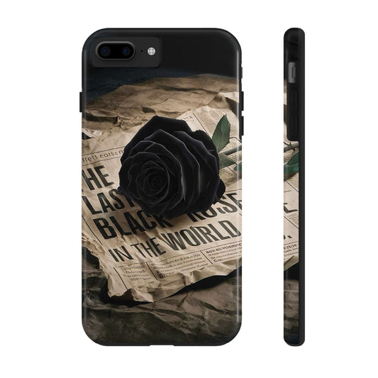 Tough Phone Cases, Black Rose Design